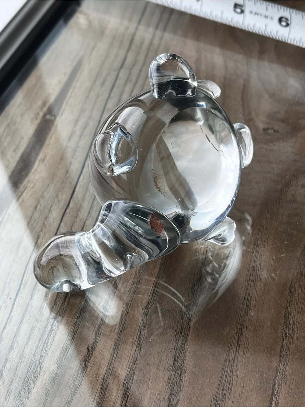 Clear Glass Turtle Decorative Paperweight - Home Accents